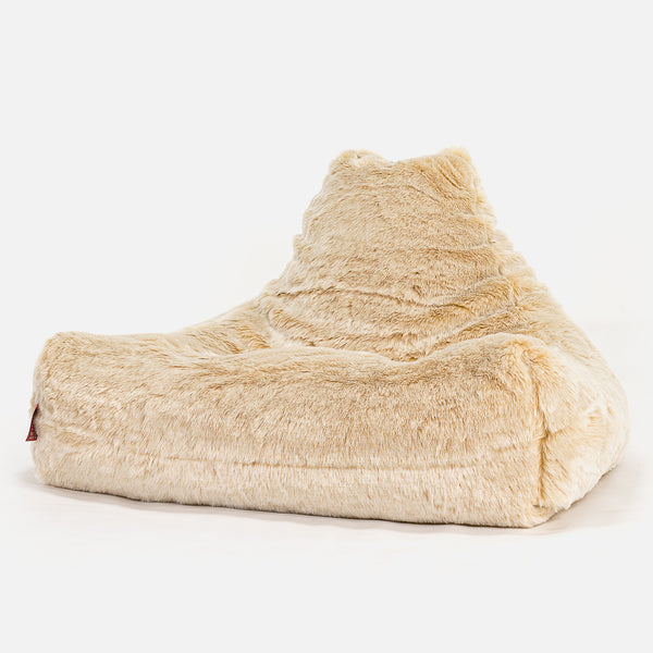 Pouf Poltrona Relax Sacco - Finta Pelliccia Bianco 01