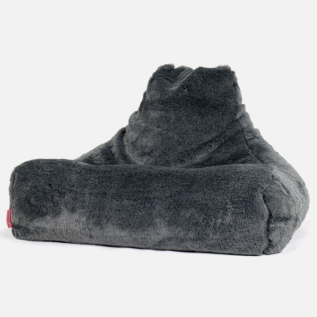 Pouf Poltrona Relax Sacco - Finta Pelliccia Nero 01