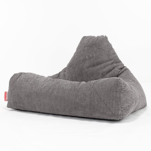 Pouf Poltrona Relax Sacco - Pompon Carbone Grigio 01