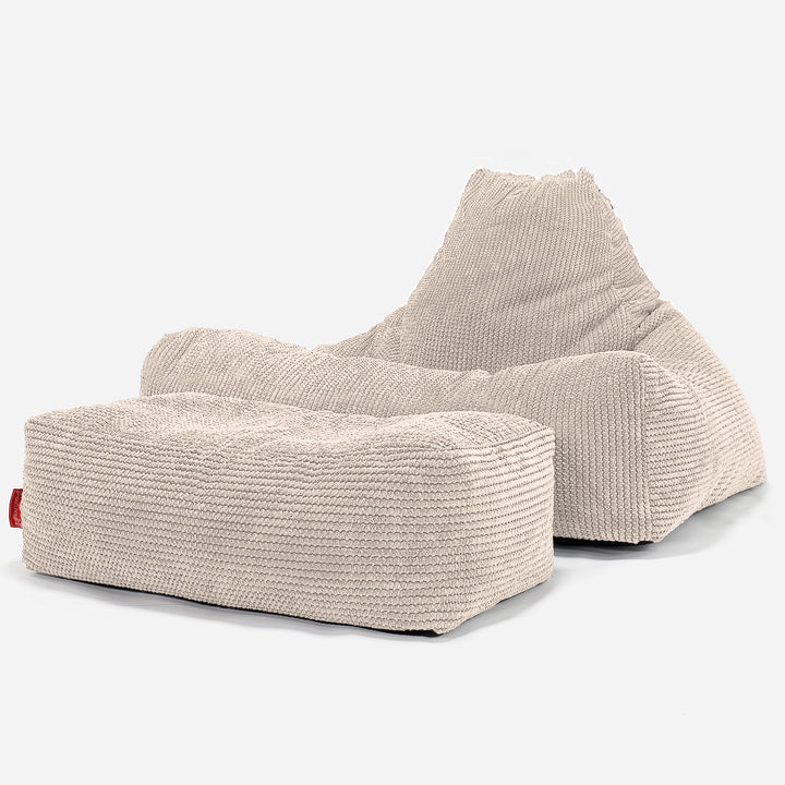 Pouf Poltrona Relax Sacco - Pompon Panna 02