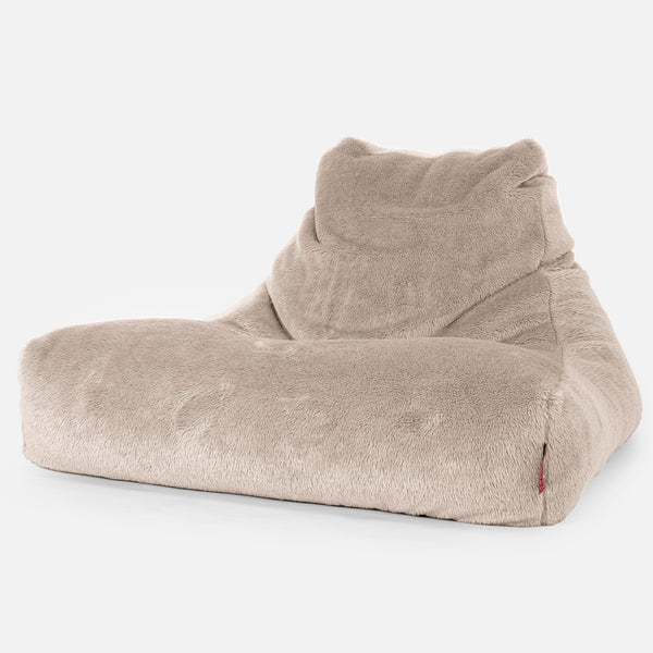 Pouf Poltrona Relax XXL, Sacco - Eco-pelliccia Orsacchiotto Visone 01