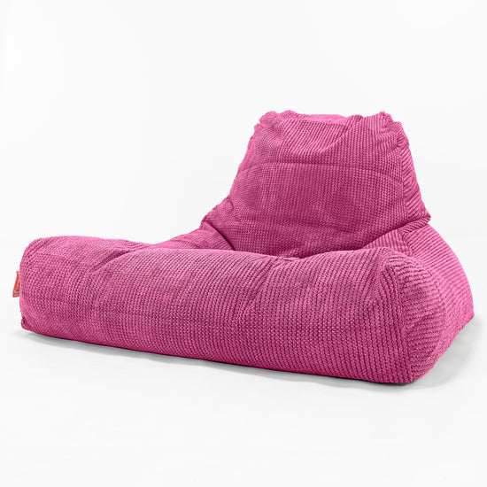 Pouf Poltrona Relax XXL, Sacco - Pompon Rosa 01