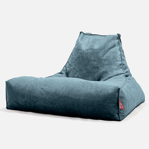 Pouf Poltrona Relax XXL, Sacco - Velluto Alzavola 01