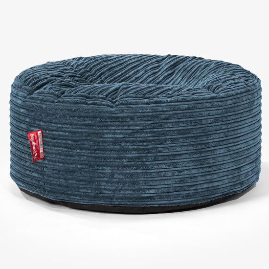 Pouf Rotondo - Velluto a Coste Navy 01