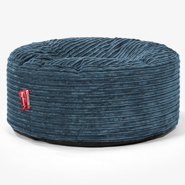 Pouf Rotondo - Velluto a Coste Navy 01