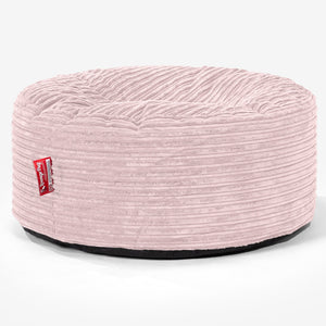 Pouf Rotondo - Velluto a Coste Rosa Cipria