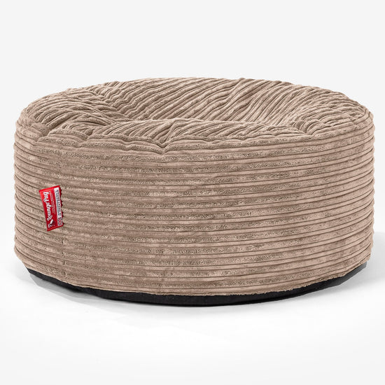 Pouf Rotondo - Velluto a Coste Sabbi 01