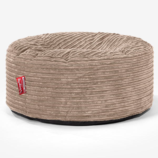 Pouf Rotondo - Velluto a Coste Sabbi 01