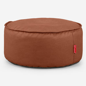 Pouf Rotondo - Pelle Vegana Castagno