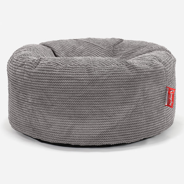 Pouf Rotondo - Pompon Carbone Grigio 01