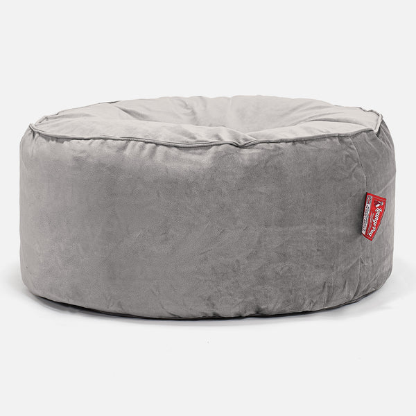 Pouf Rotondo - Velluto Argento 01