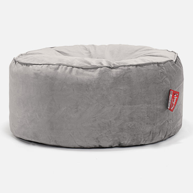 Pouf Rotondo - Velluto Argento 01