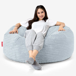 Pouf Sacco Gigante 'Mammut' - Velluto a Coste Bebè Blu