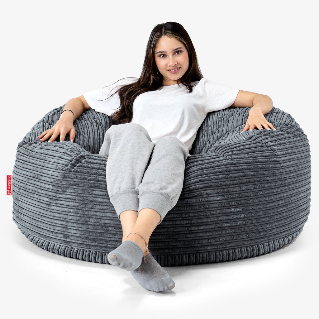 Pouf Sacco Gigante 'Mammut' - Corda Classica Ardesia 01