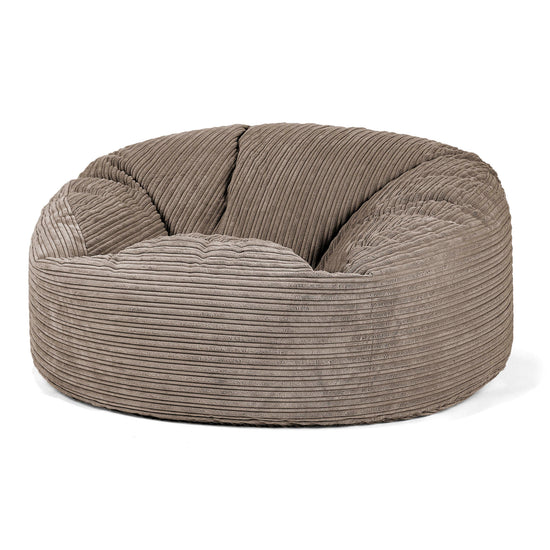 Pouf Sacco Gigante 'Mammut' - Velluto a Coste Grigio Tortora 01
