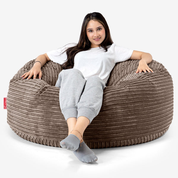 Pouf Sacco Gigante 'Mammut' - Velluto a Coste Moca 01