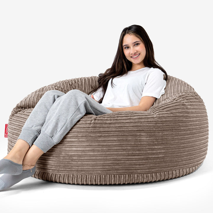 Pouf Sacco Gigante 'Mammut' - Velluto a Coste Moca 04