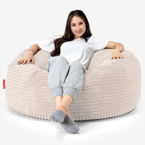 Pouf Sacco Gigante 'Mammut' - Velluto a Coste Avorio