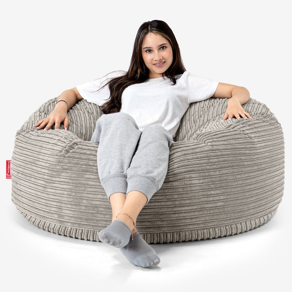 Pouf Sacco Gigante 'Mammut' - Velluto a Coste Visone 01