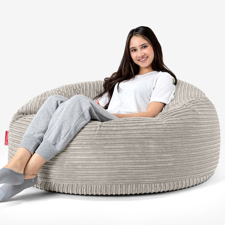 Pouf Sacco Gigante 'Mammut' - Velluto a Coste Visone 04
