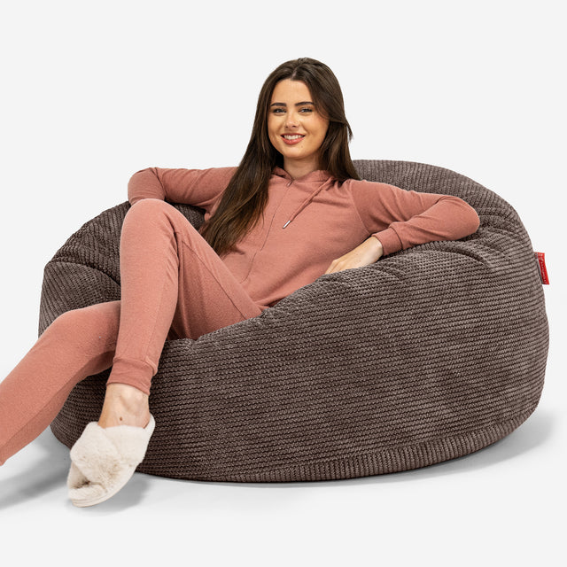 Pouf Sacco Gigante 'Mammut' - Pompon Cioccolato 01