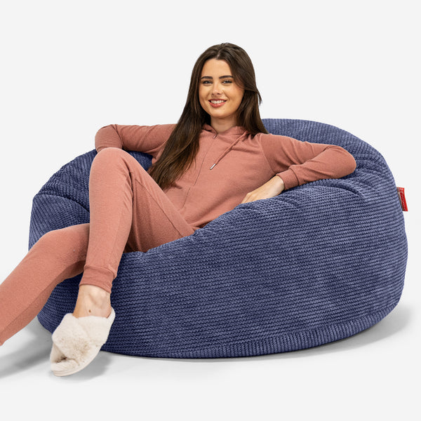 Pouf Sacco Gigante 'Mammut' - Pompon Viola 01