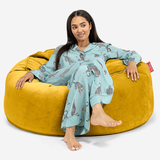 Pouf Sacco Gigante 'Mammut' - Velluto Oro 01