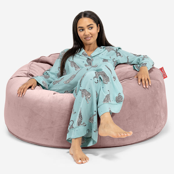 Pouf Sacco Gigante 'Mammut' - Velluto Rosa 01