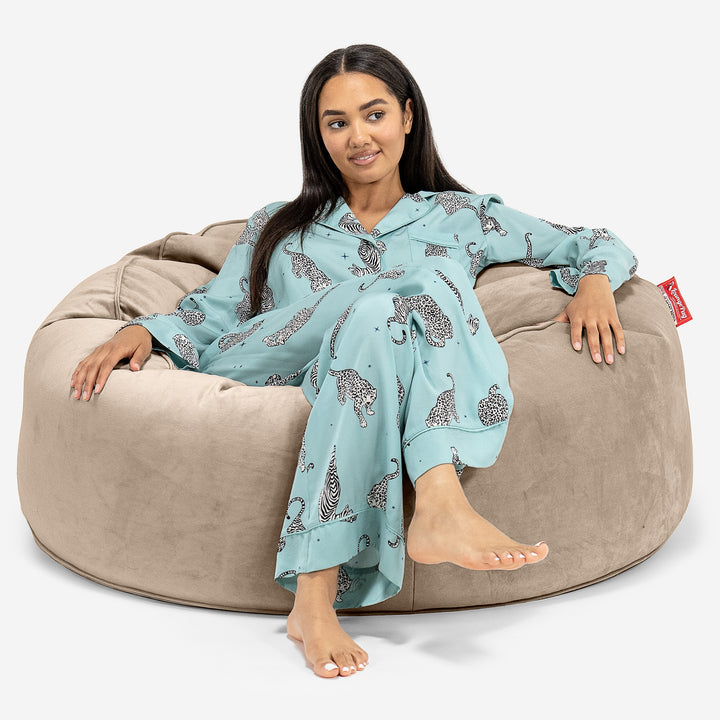 Pouf Sacco Gigante 'Mammut' - Velluto Visone 01