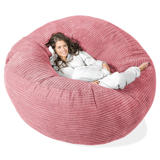 Pouf Sacco Gigante XXXL 'Mega Mammut' - Velluto a Coste Corallo 01