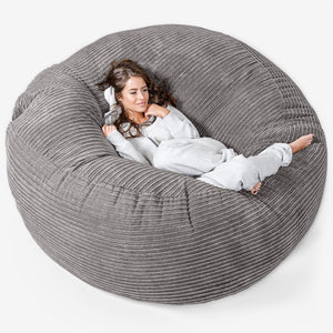 Pouf Sacco Gigante XXXL 'Mega Mammut' - Velluto a Coste Grafite