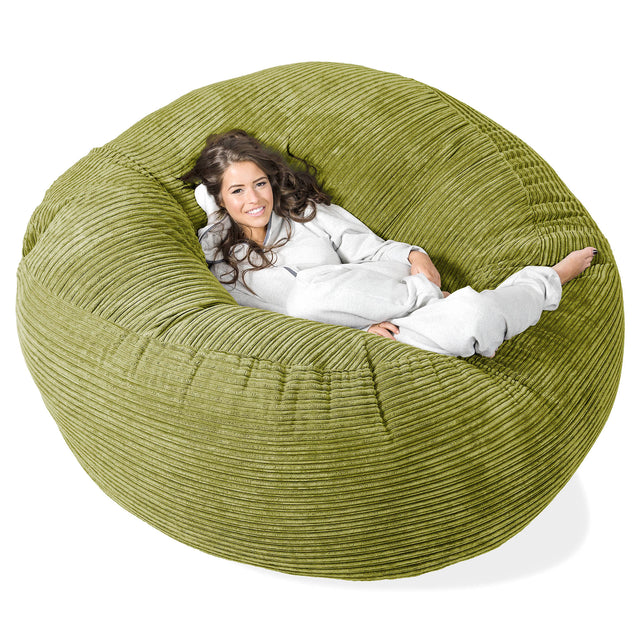 Pouf Sacco Gigante XXXL 'Mega Mammut' - Velluto a Coste Lime 01