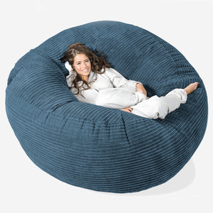 Pouf Sacco Gigante XXXL 'Mega Mammut' - Velluto a Coste Navy