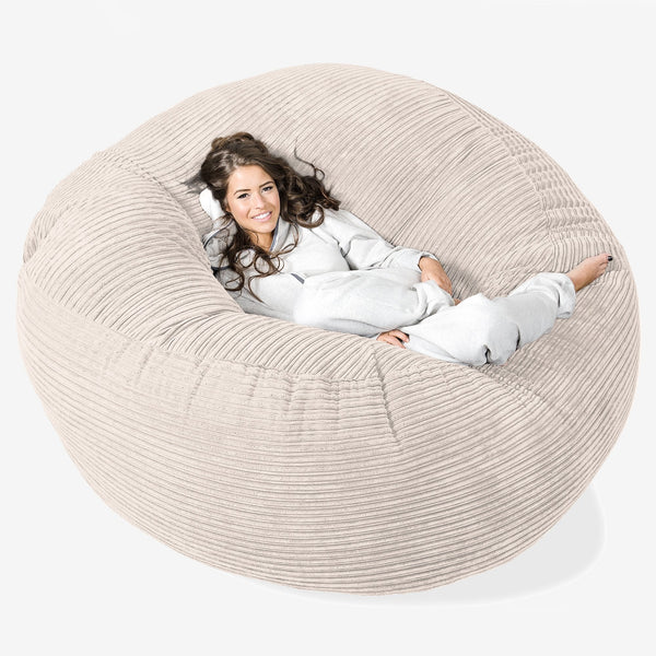 Pouf Sacco Gigante XXXL 'Mega Mammut' - Corda Classica Avorio 01