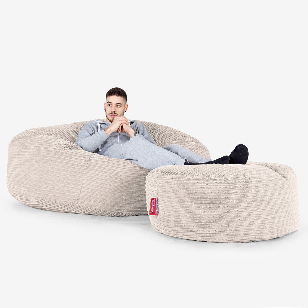 Pouf Sacco Gigante XXXL 'Mega Mammut' - Corda Classica Avorio 02