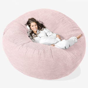 Pouf Sacco Gigante XXXL 'Mega Mammut' - Velluto a Coste Rosa Cipria