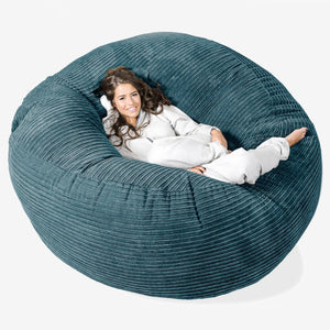 Pouf Sacco Gigante XXXL 'Mega Mammut' - Velluto a Coste Tiglio
