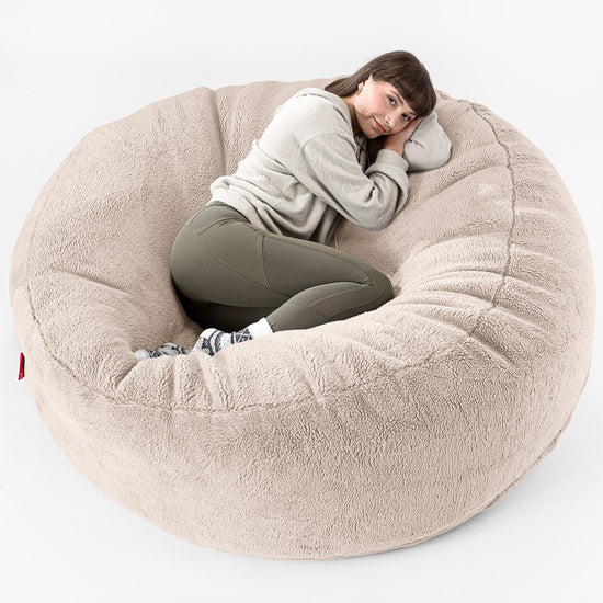 Pouf Sacco Gigante XXXL 'Mega Mammut' - Eco-pelliccia Orsacchiotto Visone 01