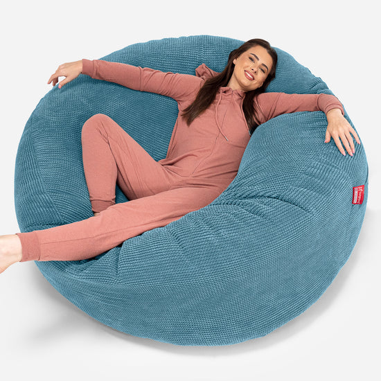 Pouf Sacco Gigante XXXL 'Mega Mammut' - Pompon Egeo Blu_01