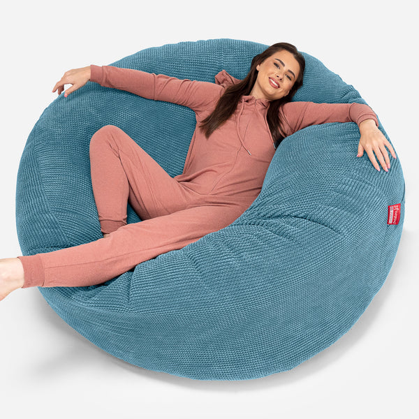 Pouf Sacco Gigante XXXL 'Mega Mammut' - Pompon Egeo Blu_01
