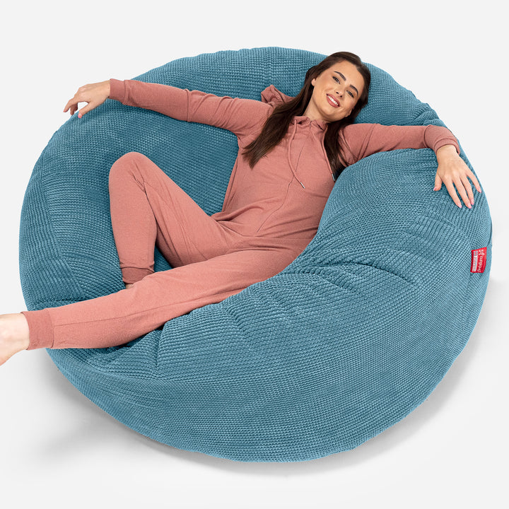 Pouf Sacco Gigante XXXL 'Mega Mammut' - Pompon Egeo Blu_01