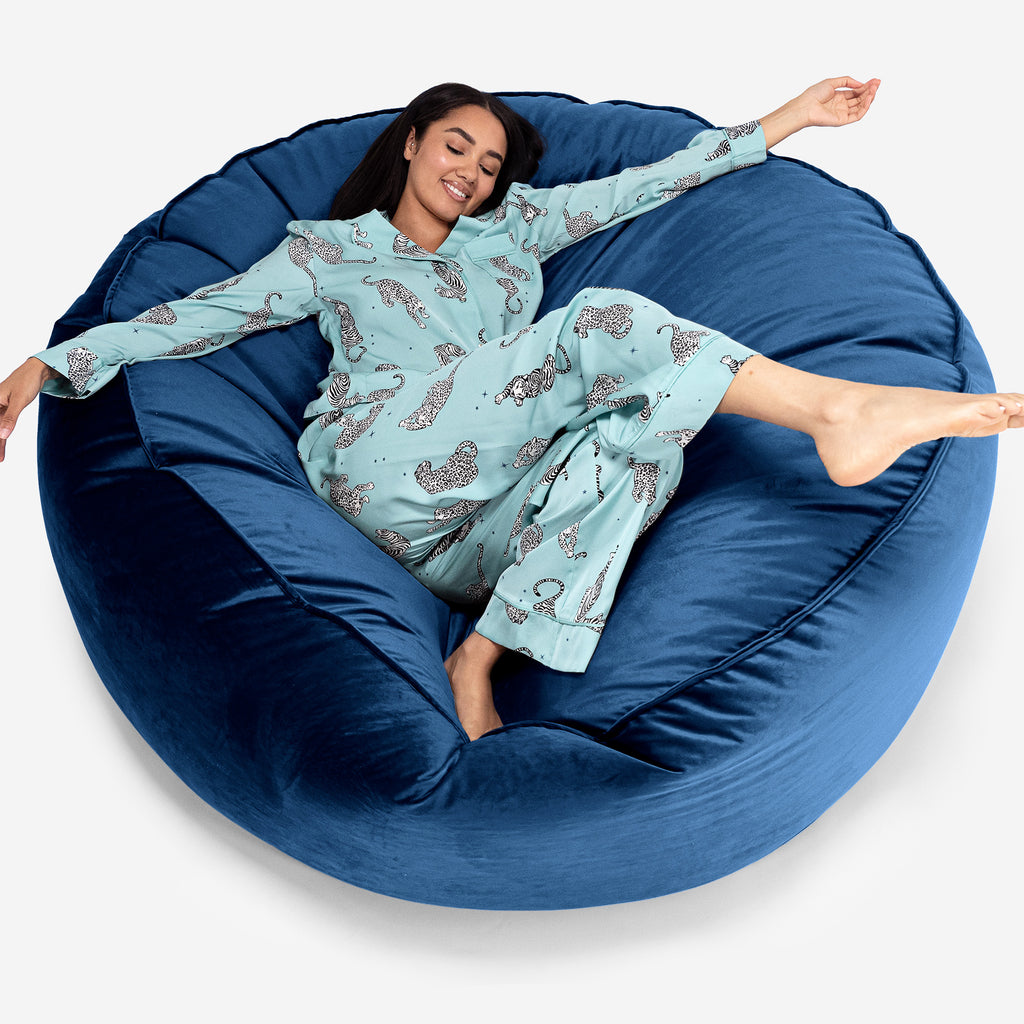 Pouf Sacco Gigante XXXL 'Mega Mammut' - Velluto Navy_01