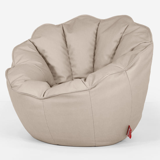 Sedia Pouf Sacco Natalia Sacco - Pelle Vegana Avorio 02