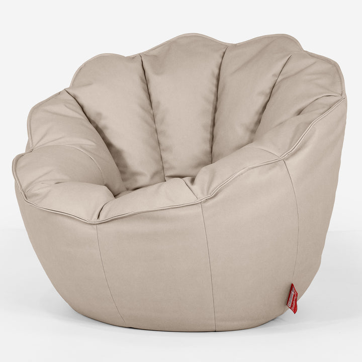 Sedia Pouf Sacco Natalia Sacco - Pelle Vegana Avorio 02