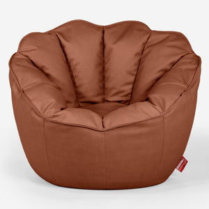 Sedia Pouf Sacco Natalia Sacco - Pelle Vegana Castagno