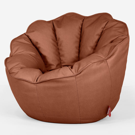 Sedia Pouf Sacco Natalia Sacco - Pelle Vegana Castagno 02