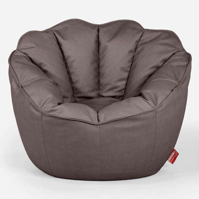 Sedia Pouf Sacco Natalia Sacco - Pelle Vegana Cioccolato 01