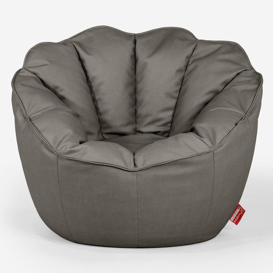 Sedia Pouf Sacco Natalia Sacco - Pelle Vegana Grigio 01