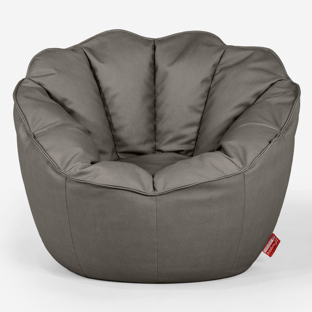 Sedia Pouf Sacco Natalia Sacco - Pelle Vegana Grigio 01