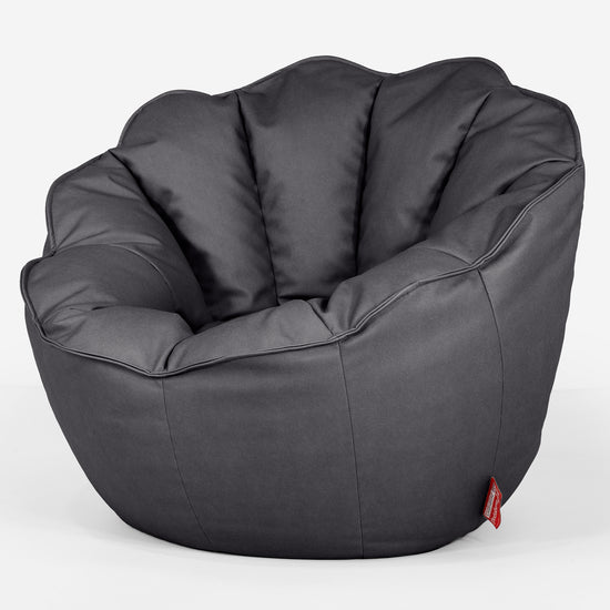 Sedia Pouf Sacco Natalia Sacco - Pelle Vegana Nero 02